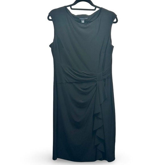 American Living Dresses & Skirts - American Living Faux Wrap Ruched Side Sleeveless Sheath Dress Size 14 Career